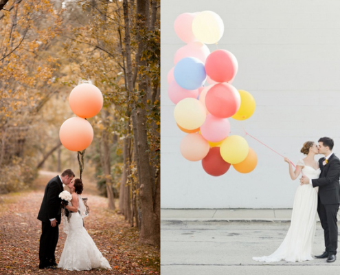 Decorazione con i palloncini per il matrimonio