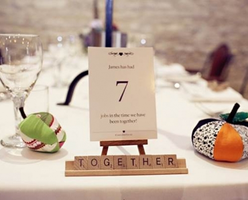 idee per disporre i nomi sui tavoli al matrimonio
